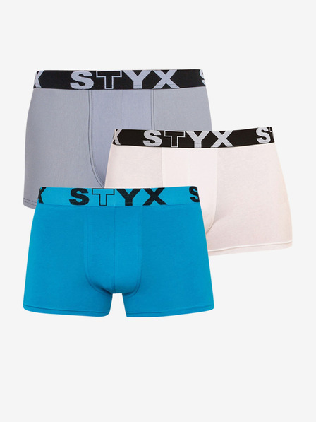 Styx Dreier-Set - Herren-Boxershorts Styx Sport elastisch mehrfarbig