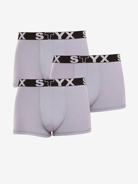 Styx Dreierset - Herren Boxershorts Styx sports elastisch grau