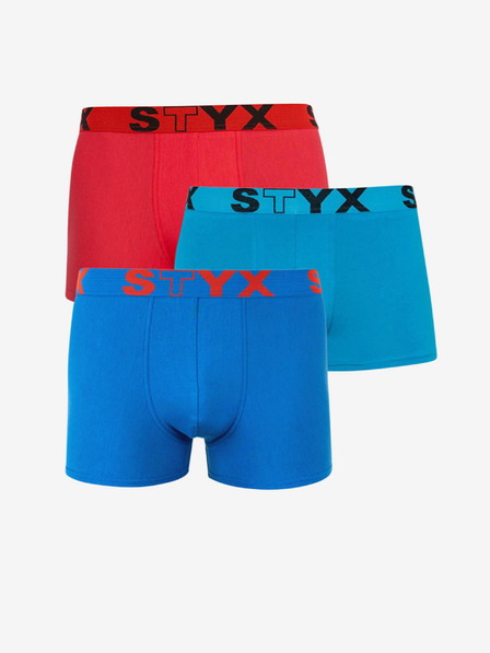 Styx Dreier-Set - Herren-Boxershorts Styx Sport elastisch mehrfarbig