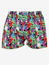 Styx Lila und grün gemusterte Herrenshorts Styx art Monsters