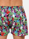Styx Lila und grün gemusterte Herrenshorts Styx art Monsters