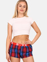 Styx Rot und blau karierte Styx Schlafshorts für Damen
