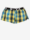 Styx Blau-gelb karierte Damen-Schlafshorts von Styx
