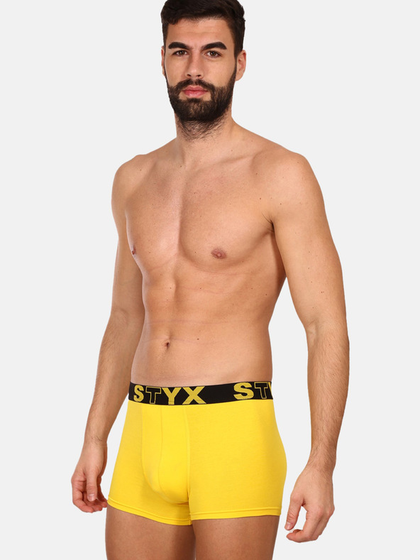Styx Gelbe Herren-Boxershorts Styx