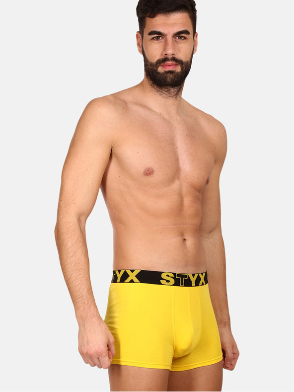 Styx Gelbe Herren-Boxershorts Styx