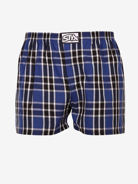 Styx Schwarz-blau karierte Herrenshorts Styx classic