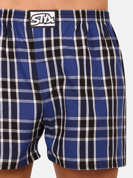 Styx Schwarz-blau karierte Herrenshorts Styx classic