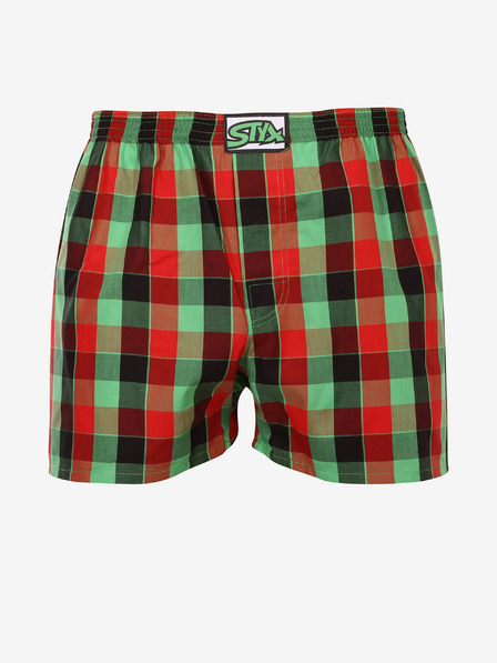 Styx Rot-grün karierte Styx Shorts für Männer