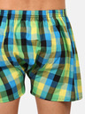 Styx Schwarz-grün karierte Herrenshorts Styx