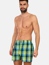 Styx Schwarz-grün karierte Herrenshorts Styx