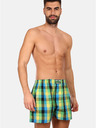 Styx Schwarz-grün karierte Herrenshorts Styx