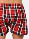 Styx Schwarz-rot karierte Herrenshorts Styx