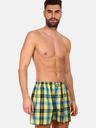 Styx Blau-gelb karierte Herrenshorts Styx