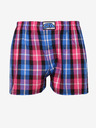 Styx Rosa und blau karierte Herrenshorts Styx