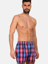 Styx Rosa und blau karierte Herrenshorts Styx