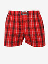 Styx Schwarz-rot karierte Herrenshorts Styx
