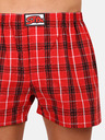 Styx Schwarz-rot karierte Herrenshorts Styx