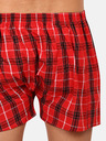 Styx Schwarz-rot karierte Herrenshorts Styx