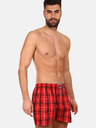Styx Schwarz-rot karierte Herrenshorts Styx