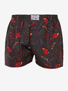 Styx Rot und grau gemusterte Herrenshorts Styx Art Claws