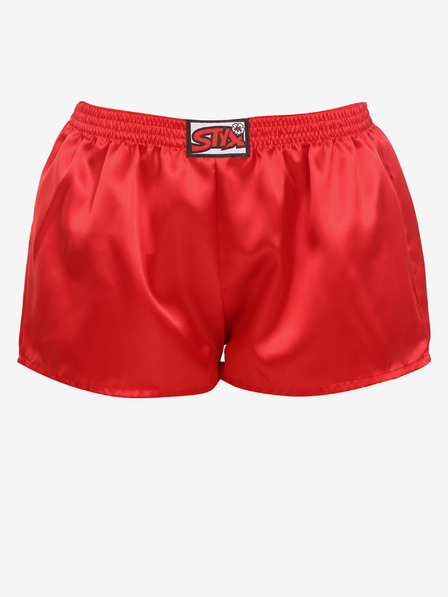 Styx Rote Damen-Satin-Schlafshorts Styx