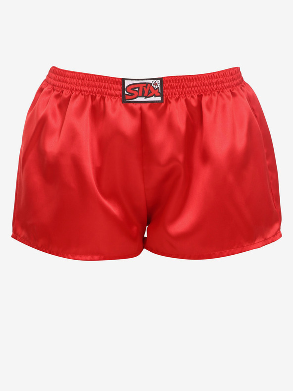 Styx Rote Damen-Satin-Schlafshorts Styx