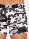 Styx Weiße und graue Herren-Armee-Boxershorts Styx long art camouflage