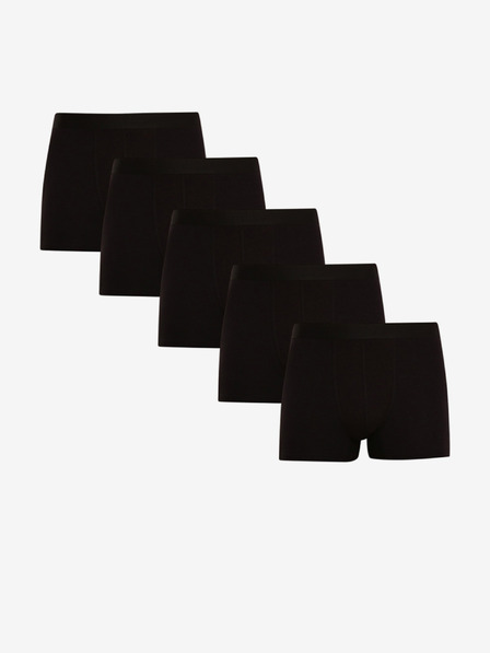 Nedeto Fünfer-Set Herren-Boxershorts in Schwarz Nedeto