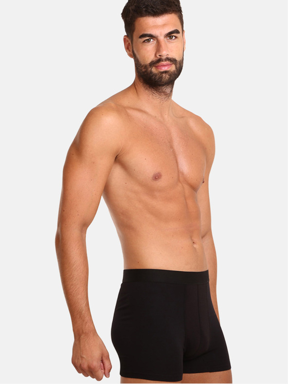 Nedeto Dreier-Set Herren-Boxershorts in schwarz Nedeto