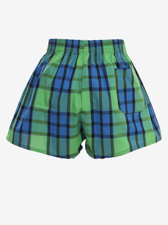 Styx Blau-grün karierte Shorts für Jungen Styx