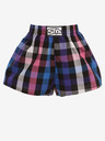 Styx Schwarz-violett karierte Shorts für Jungen Styx