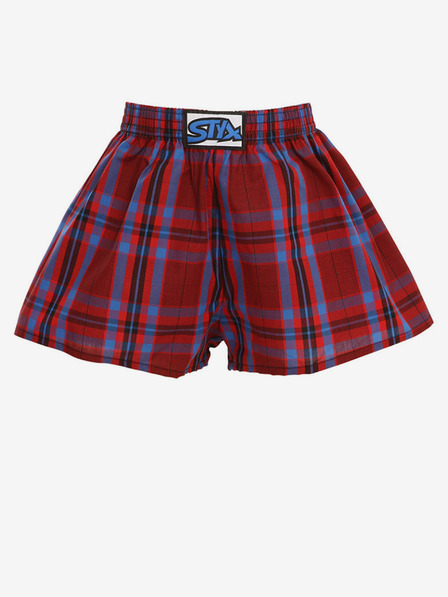 Styx Karierte Shorts für Jungen in Blau und Wein Styx