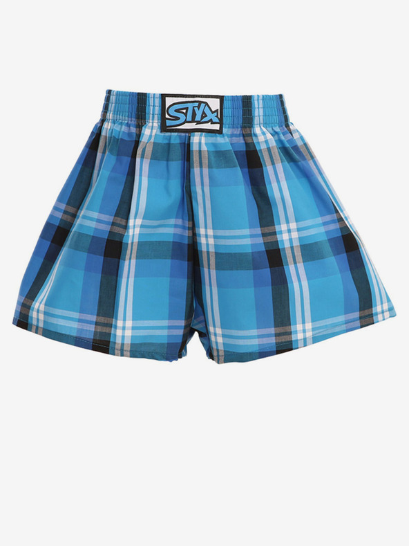 Styx Schwarz-blau karierte Shorts für Jungen Styx Shorts