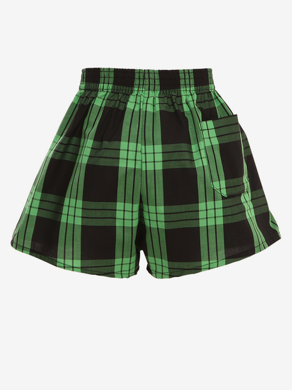 Styx Schwarz-grün karierte Shorts für Jungen Styx