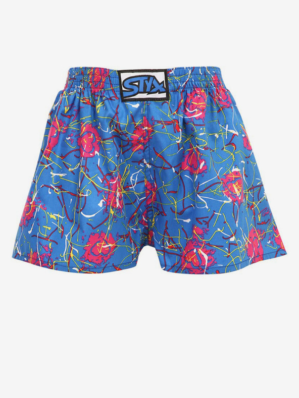 Styx Rosa und blau gemusterte Shorts für Jungen Styx art Jáchym hearts