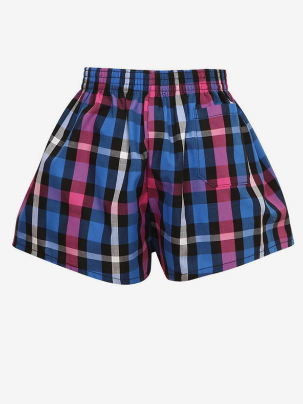 Styx Lila und blau karierte Shorts für Jungen Styx