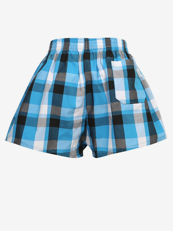 Styx Schwarz-blau karierte Shorts für Jungen Styx