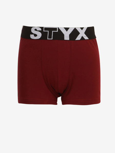 Styx Burgunderfarbene Jungen-Boxershorts Styx