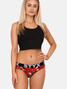 Styx Schwarzer und roter gemusterter Damenslip Styx art Melouny