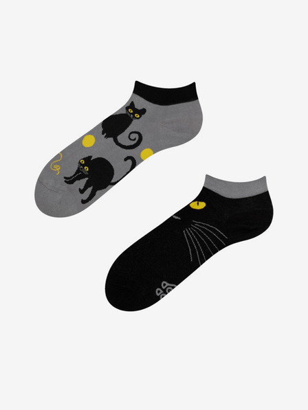 Dedoles Schwarze und graue Unisex-Socken Dedoles Cats