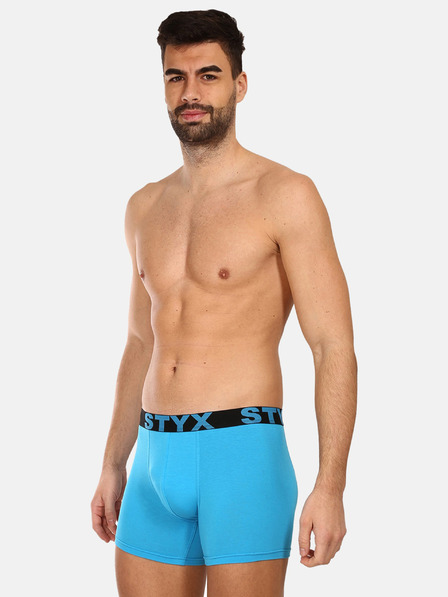 Styx Hellblaue Herren Styx lange Boxershorts