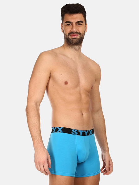 Styx Hellblaue Herren Styx lange Boxershorts