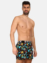 Styx Türkis und schwarz gemusterte Herrenshorts Styx art Universe