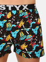 Styx Türkis und schwarz gemusterte Herrenshorts Styx art Universe