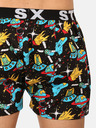 Styx Türkis und schwarz gemusterte Herrenshorts Styx art Universe