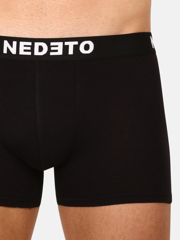 Nedeto Fünfer-Set Herren-Boxershorts in Schwarz Nedeto