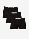 Nedeto Dreier-Set Herren-Boxershorts in schwarz Nedeto