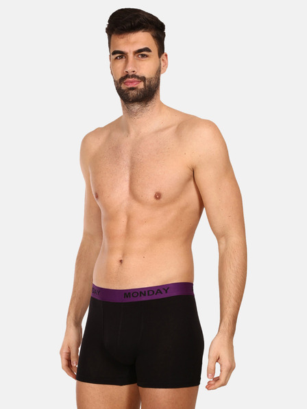 Nedeto Set mit sieben Herren-Boxershorts in schwarz Nedeto