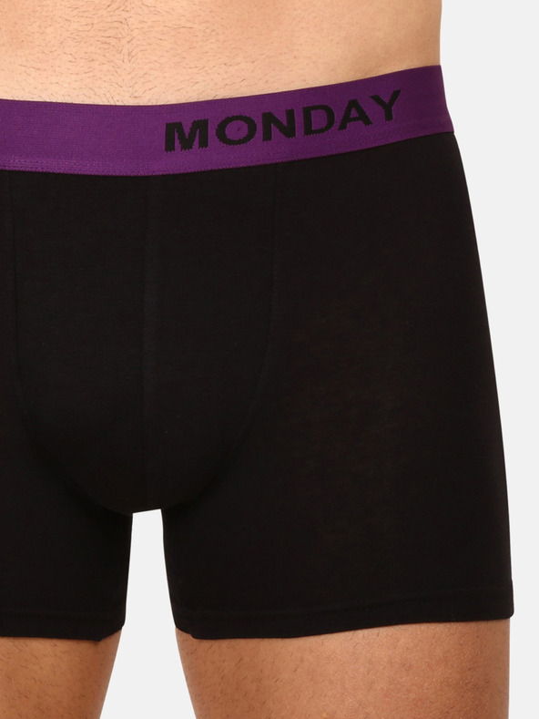 Nedeto Set mit sieben Herren-Boxershorts in schwarz Nedeto