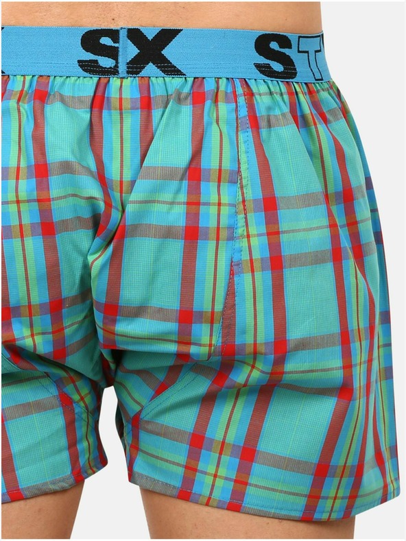 Styx Türkisfarbene karierte Shorts für Herren von Styx